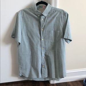 Green short sleeve button down